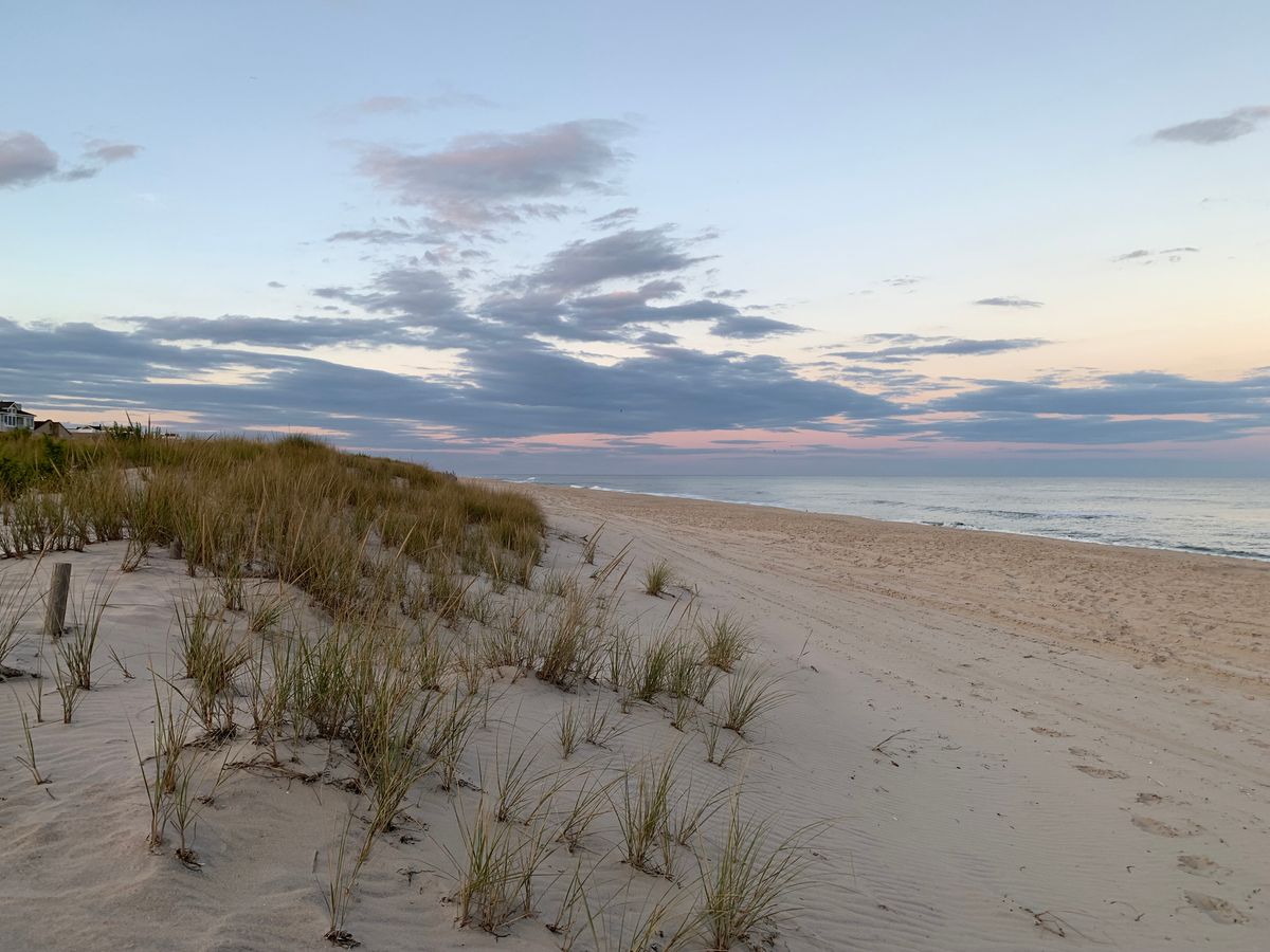 Sunset over a New Jersey beach