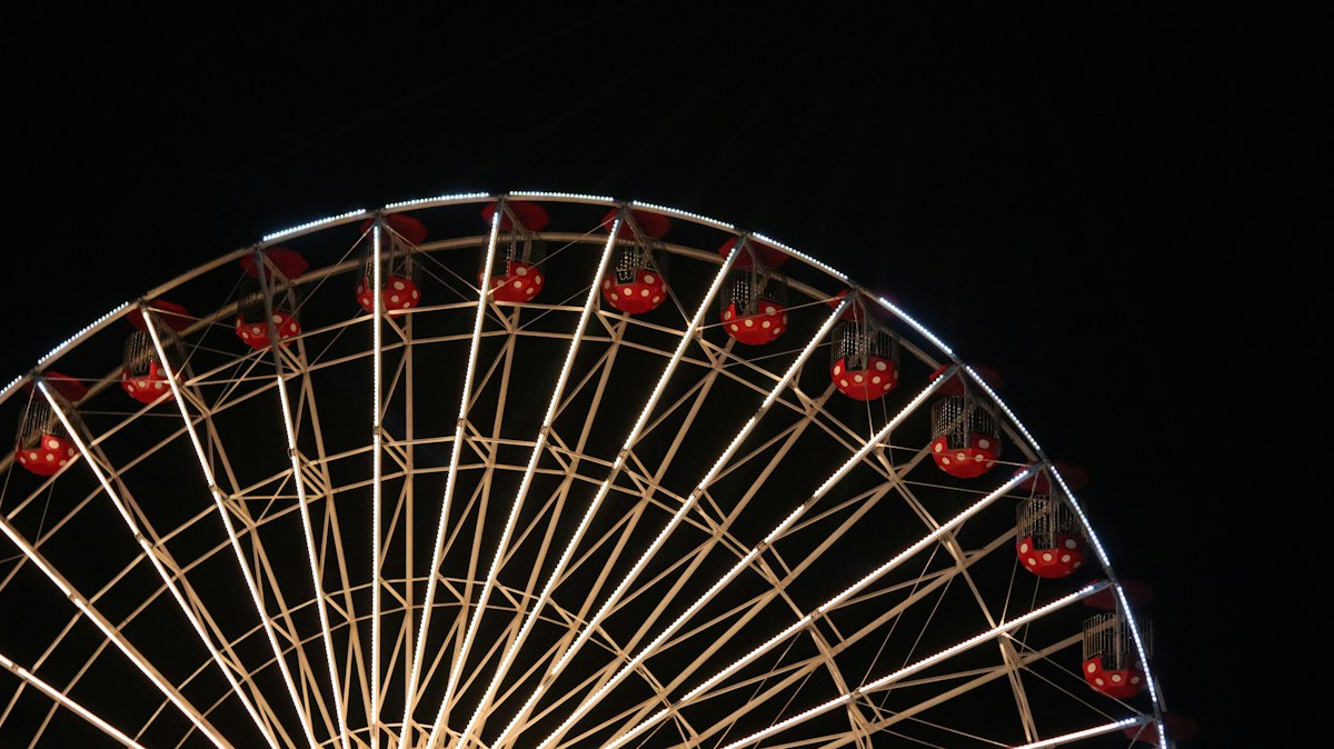Boardwalk Ferris wheel at night