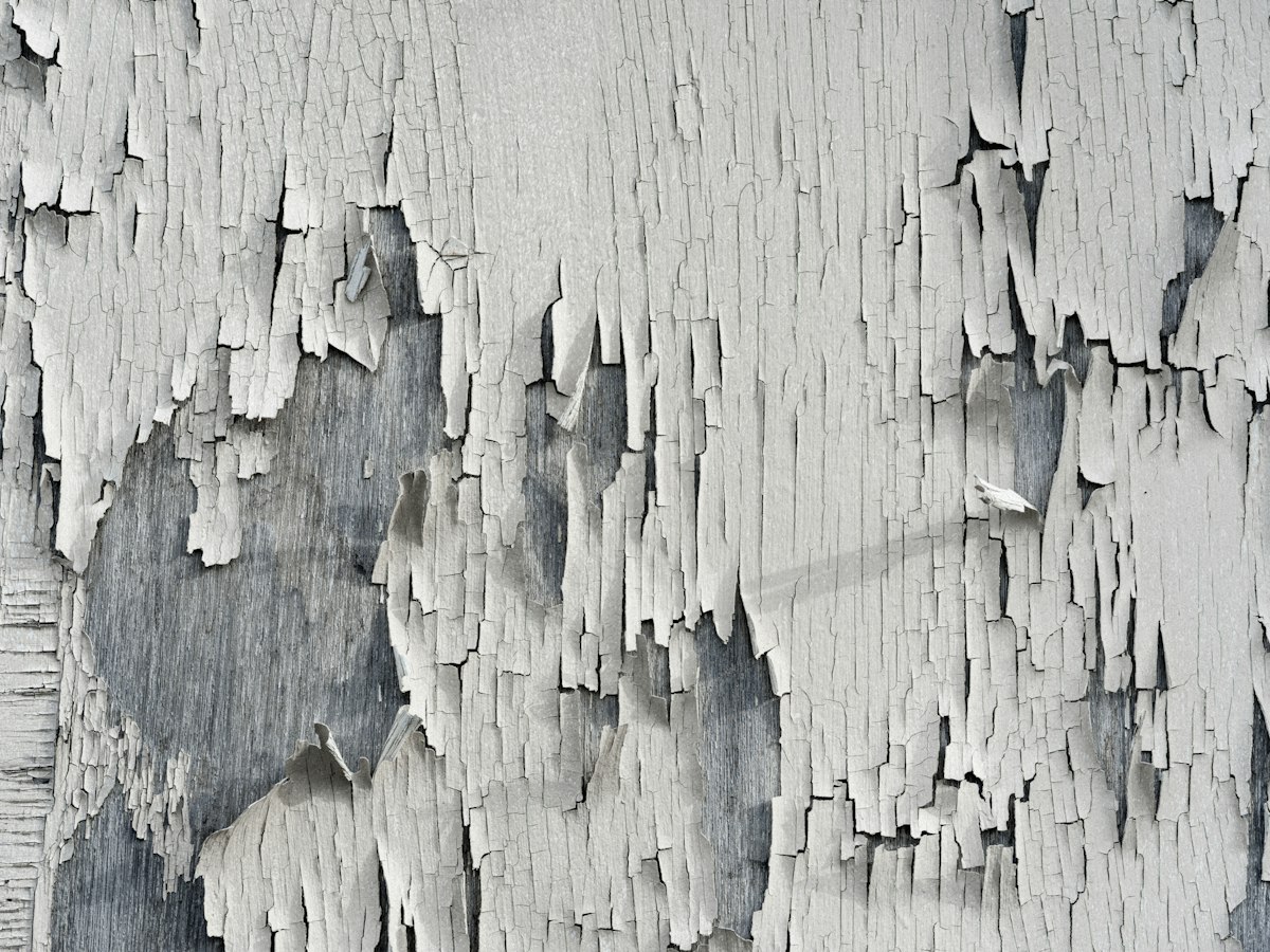 Old paint peeling from a wall